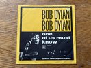Bob Dylan Denmark One Of Us Must Know 1966 7” Vinyl MONO Single Picture Sleeve