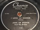 John Lee  Booker, Graveyard Blues.  Chance 1110.  G+