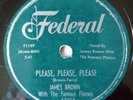 James Brown 78 rpm 1950s R&B Doo Wop - Please Please Please - Federal - Strong E