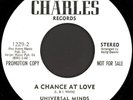 UNIVERSAL MINDS A Chance At Love 45 Charles Rare NYC Crossover Soul Promo M-