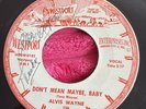 Alvis Wayne – Don't Mean Maybe, Baby AUTOGRAPHED