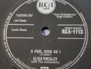 ELVIS PRESLEY - A Fool Such As I. UK RCA 78'. 1959 Rock & Roll Nm  Rca-1113