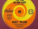 NANCY WILSON. The end of our love. RARE Oz PROMO.
