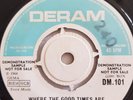 Beverley,DEMO,Where The Good Times Are /Happy New Year,EX+,Deram,Mod,Freakbeat