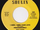 PHILHARMONICS I Need I Need Your Love RARE northern soul 45 crossover sweet HEAR