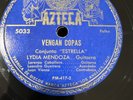 Mexican 78 RPM Lydia Mendoza Conjunto Estrella Azteca 5033 Latin Corrido Spanish