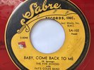 Five Echoes 45 Baby Come Back To Me / Lonely Mood SABRE 7