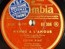 Edith Piaf : Hymne a l'amour / La p'tite Marie 78 RPM 10