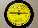 78Rpm, Rockabilly, Jerry Lee Lewis 'Breathless / Down The Line' US Sun