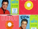 King ELVIS Presley IN THE GHETTO / ANY DAY NOW 47-9741 Promo & Stock 45s + P/S