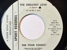 The Four Sonics - Easier Said Than Done/The Greatest Love. 45 Rpm. Sport Record