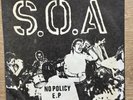 S.O.A. No Policy EP Dischord 2 Original 1981 Hardcore 7-Inch 2nd Press