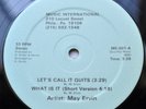 MAY ERVIN - LET'S CALL IT QUITS - 12'' MODERN SOUL FUNK BOOGIE DISCO NM