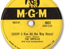 Rare 1959 The IMPALAS Rock’n Roll 78 RPM Record. Sorry (I Ran all the Way Home)