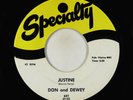 R&B Rocker 45 - Don and Dewey - Justine/Bim Bam - Specialty