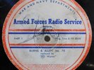 Armed Forces Radio Service 16” Transcription LP - Burns & Allen (78) I & II