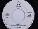 Rock 45 COLDPLAY Yellow NETTWERK with jukebox tag r