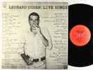 Leonard Cohen - Live Songs LP - Columbia - VG++