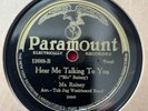 78Rpm, Blues, Ma Rainey Tub Jug W/B Band 'Hear Me Talkin' To You' US Paramount