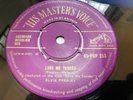 Elvis Presley Purple And Gold Print UK 1st Press 45' Vinyl   Love Me Tender 1956