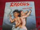 LP EXODUS Bonded By Blood 1985 US Combat Green Label Insert HEAR
